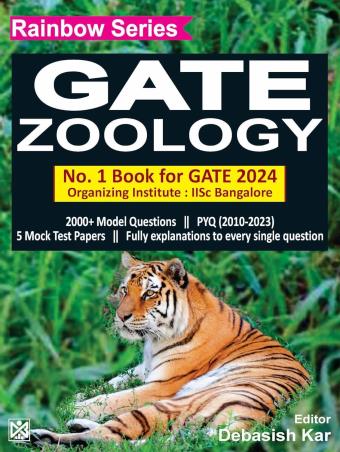 Book cover number 1 for Rainbow Series GATE Zoology (2024) written by Debasish Kar published by Current Books International