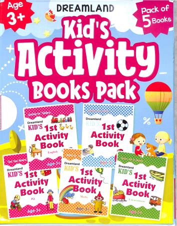Book cover number 1 for Kid's Activity Books Pack Age 3+ (Pack Of 5 Books) written by NA published by Dreamland Publications