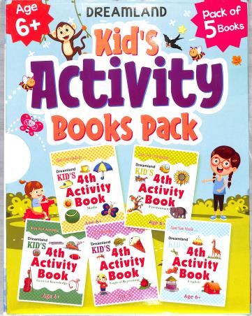 Book cover number 1 for Kid's Activity Books Pack Age 6+ (Pack Of 5 Books) written by NA published by Dreamland Publications
