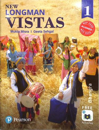 Book cover number 1 for New Longman Vistas 1 CBSE (NEP 2020 / NCF 2023) written by Mukta Misra, Geeta Sehgal published by Pearson Education