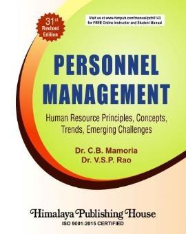 Book cover number 1 for Personnel Management written by C. B. Mamoria, V. S. P. Rao published by Himalaya Publishing House
