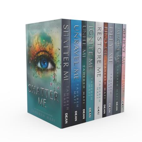 Book cover number 1 for Shatter Me - The Complete Collection (Set Of 9 Books) written by Tahereh Mafi published by Dean