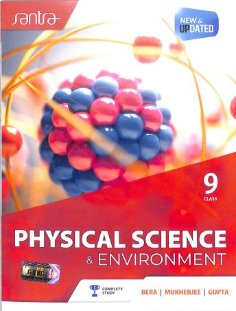 Book cover number 1 for Santra Physical Science & Environment Class 9 (2024) written by Sujit Kumar Bera, Partha Sarathi Mukherjee, Kaushik Gupta published by Santra Publication Pvt. Ltd
