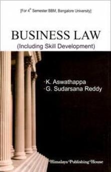 Book cover number 1 for Business Law (Including Skill Development) written by K. Aswathappa, G.  Sudarsana Reddy published by Himalaya Books Pvt. Ltd.