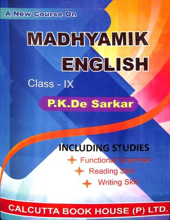 Book cover number 1 for A New Course On Madhyamik English Class 9 (2024) written by P. K. De Sarkar published by Calcutta Book House (P) Ltd