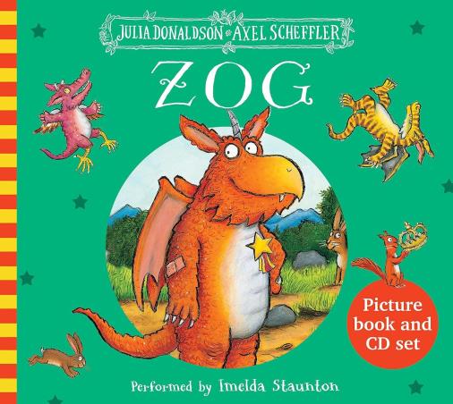 Book cover number 1 for Zog written by Julia Donaldson, Axel Scheffler published by Alison Green Books