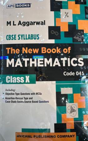 Book cover number 1 for APC The New Book Of Mathematics Class 10 (Code 041) CBSE Syllabus (2024 Edition) written by M. L. Aggarwal published by Avichal Publishing Company