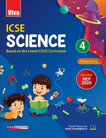 Book cover number 1 for ICSE Science 4 Preparatory (NEP 2020) written by Suresh Garg published by Viva Education