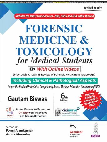 Book cover number 1 for Forensic Medicine & Toxicology For Medical Students written by Gautam Biswas published by Jaypee Brothers Medical Publishers (P) Ltd.