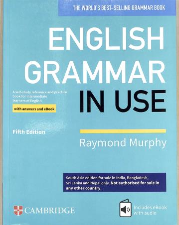Book cover number 1 for English Grammar In Use written by Raymond Murphy published by Cambridge University Press