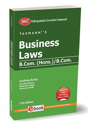 Book cover number 1 for Taxmann's Business Laws written by Sushma Arora published by Taxmann Publications Pvt. Ltd.