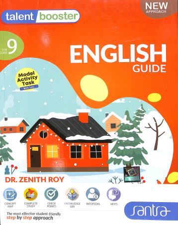 Book cover number 1 for Talent Booster English Guide Class 9 (2024) written by Zenith Roy published by Santra Publication Pvt. Ltd