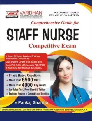 Book cover number 1 for Comprehensive Guide For Staff Nurse Competitive Exam written by Pankaj Sharma published by Vardhan Publishers & Distributers