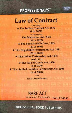 Book cover number 1 for Law Of Contract 2024 written by NA published by Professional Book Publishers