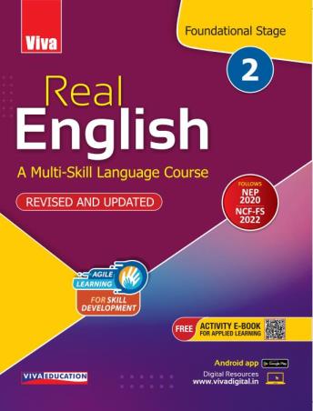 Book cover number 1 for Real English Foundational Stage 2 (NEP 2020 / NCF 2023) written by Brinder Aulakh published by Viva Education