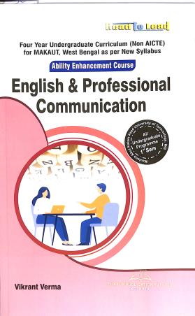 Book cover number 1 for English & Professional Communication BBA & BCA Semester 1 written by Vikrant Verma published by Thakur Publication Pvt. Ltd.