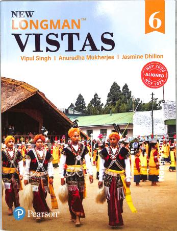 Book cover number 1 for New Longman Vistas 6 CBSE (NEP 2020 / NCF 2023) written by Jasmine Dhillon, Vipul Singh, Anuradha Mukherjee published by Pearson Education