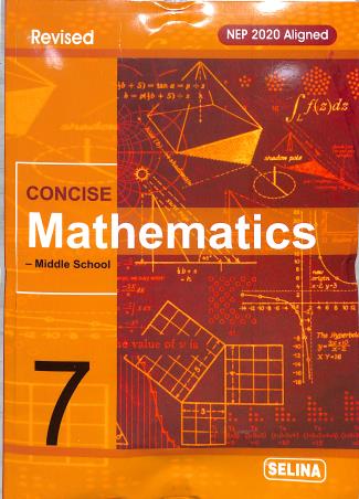 Book cover number 1 for Concise Mathematics Middle School 7 (Revised) NEP 2020 written by R. K. Bansal published by Selina Publishers