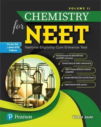 Book cover number 1 for Chemistry For NEET Volume 2 written by Vishal Joshi published by Pearson Education