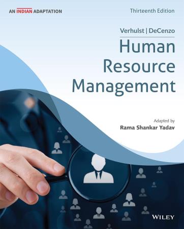 Book cover number 1 for Human Resource Management written by Susan L. Verhulst published by Wiley India Pvt. Ltd.