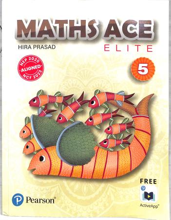 Book cover number 1 for Maths Ace Elite Class 5 (NEP 2020 / NCF 2023) written by Hira Prasad published by Pearson Education