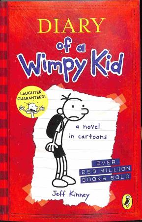 Book cover number 1 for Diary Of A Wimpy Kid written by Jeff Kinney published by Puffin