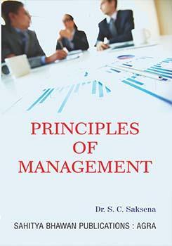 Book cover number 1 for Principles Of Management written by S. C. Saksena published by Sahitya Bhawan Publications