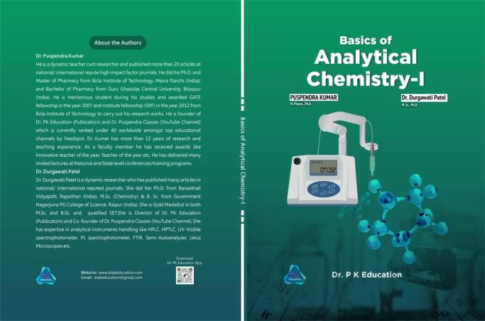 Book cover number 1 for Basics Of Analytical Chemistry-1 written by Puspendra Kumar, Durgawati Patel published by P. K. Education