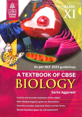 Book cover number 1 for A Textbook Of CBSE Biology For Class 11 (NCF 2023) written by Sarita Aggarwal published by S. Chand Publishing