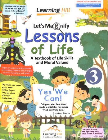Book cover number 1 for Lessons Of Life 3 (NEP 2020) A Textbook Of Life Skills And Moral Values written by NA published by Learning Hill Publishers