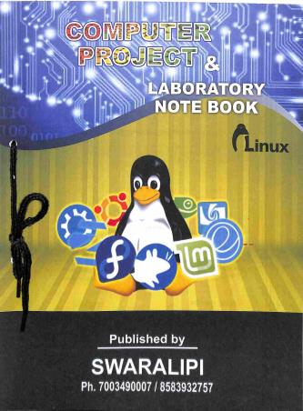 Book cover number 1 for Computer Project & Laboratory Note Book (Linux) Class 8 written by NA published by Swaralipi