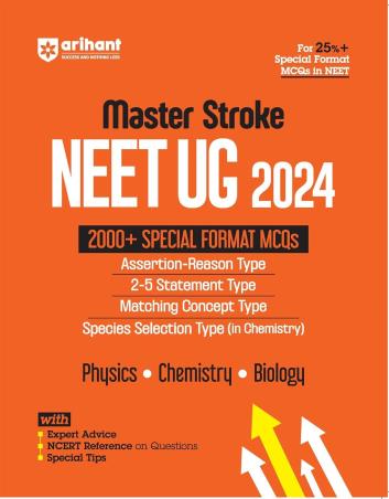 Book cover number 1 for Arihant Master Stroke NEET UG 2024 written by Gaurav Shrivastava published by Arihant Publications (India) Limited