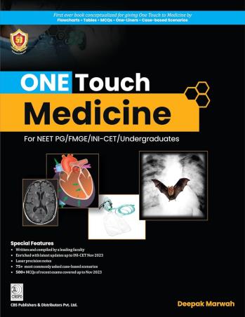 Book cover number 1 for One Touch Medicine written by Deepak Marwah published by CBS Publishers & Distributors Pvt. Ltd.