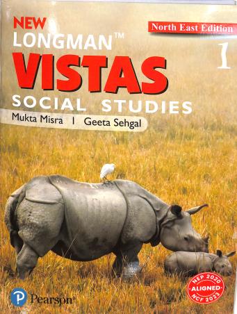 Book cover number 1 for New Longman Vistas Social Studies 1 (NEP 2020 / NCF 2023) written by Mukta Misra published by Pearson Education