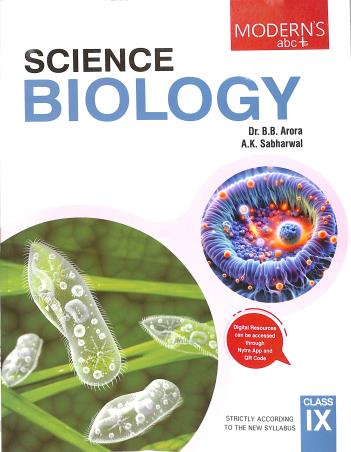 Book cover number 1 for Modern's abc+ Of Science Biology Class 9 (2024-25) written by B. B. Arora, A. K. Sabharwal published by Modern Publishers