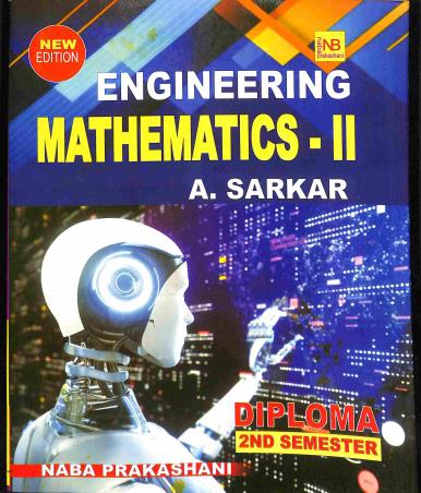 Book cover number 1 for Engineering Mathematics 2 (Sem-2) 2024-25 written by A. Sarkar published by Naba Prakashani