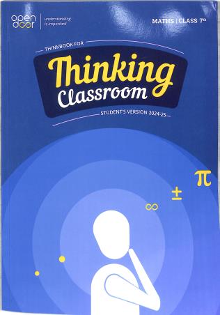 Book cover number 1 for Thinking Classroom Maths Class 7 (Student's Version 2024-25) written by NA published by Think First Education.Pvt. Ltd