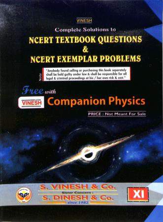 Book cover number 3 for Vinesh Companion Physics 11 Volume 1 & 2 CBSE (2024-25) NEP 2020 / NCF 2023 written by P. C. Patyal published by S. Dinesh & Co.