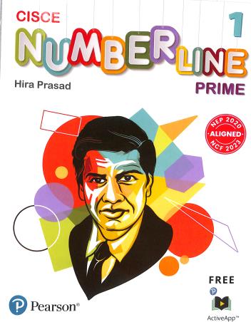 Book cover number 1 for Number Line Prime 1 (CISCE) NEP 2020 / NCF 2023 written by Hira Prasad published by Pearson Education