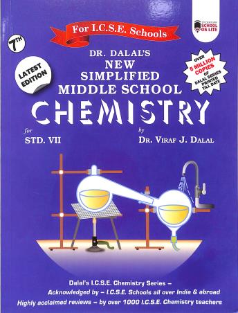 Book cover number 1 for New Simplified Middle School Chemistry Class 7 (ICSE) written by Viraf J. Dalal published by Allied Publishers Private Limited