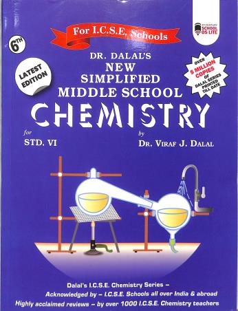 Book cover number 1 for New Simplified Middle School Chemistry Class 6 (ICSE) written by Viraf J. Dalal published by Allied Publishers Private Limited