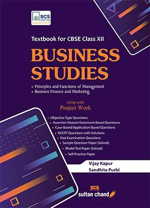 Book cover number 1 for Business Studies : Textbook For CBSE Class 12 (Along With Project Work) written by Vijay Kapur published by Sultan Chand & Sons (P) Ltd