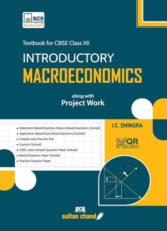 Book cover number 1 for Introductory Macroeconomics Class 12 CBSE (Along With Project Work) written by I. C. Dhingra published by Sultan Chand & Sons (P) Ltd