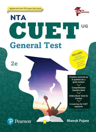 Book cover number 1 for NTA CUET- UG General Test written by Bhavuk Pujara published by Pearson Education