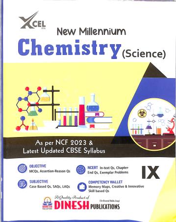 Book cover number 1 for Dinesh New Millennium Chemistry (Science) Class 9 CBSE (NCF 2023) 2025 written by S. Khanna published by S. Dinesh Sales Corp.