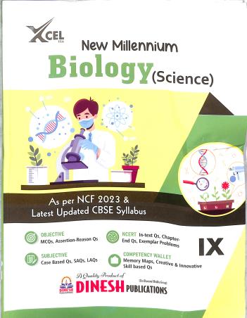 Book cover number 1 for Dinesh New Millennium Biology (Science) Class 9 CBSE (NCF 2023) 2025 written by NA published by S. Dinesh Sales Corp.