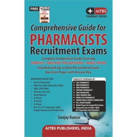 Book cover number 1 for Comprehensive Guide For Pharmacists Recruitment Exams written by Sanjay Kumar published by AITBS Publishers