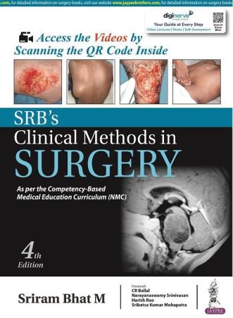Book cover number 1 for SRB’s Clinical Methods In Surgery written by Sriram Bhat M. published by Jaypee Brothers Medical Publishers (P) Ltd.