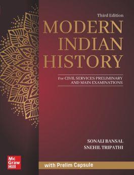 Book cover number 1 for Modern Indian History written by Snehil Tripathi, Sonali Bansal published by McGraw Hill Education Private Limited
