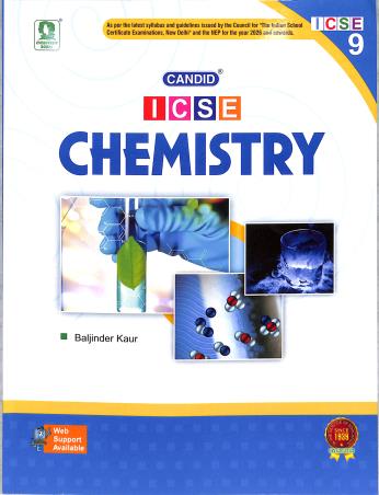 Book cover number 1 for Candid ICSE Chemistry 9 (2026) NEP 2020 written by Baljinder Kaur published by Evergreen Publications (India) Ltd.